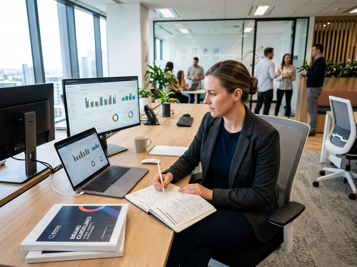 Marketing strategist analyzing campaign priorities